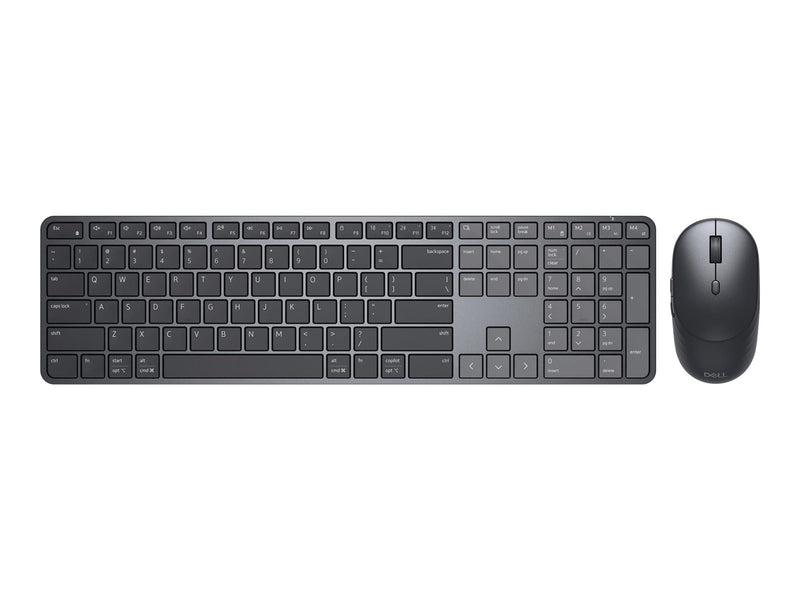 Dell Pro 7 KM726 - keyboard and mouse set - Slim - QWERTY - US International - graphite Input Device - Tastatur & Maus Set - Universal - Schwarz