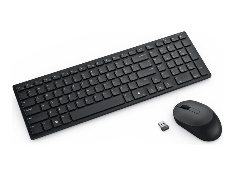 Dell Silent Keyboard and Mouse KM555 - keyboard and mouse set - QWERTY - Spanish - black Input Device - Tastatur & Maus Set - Spanisch - Schwarz