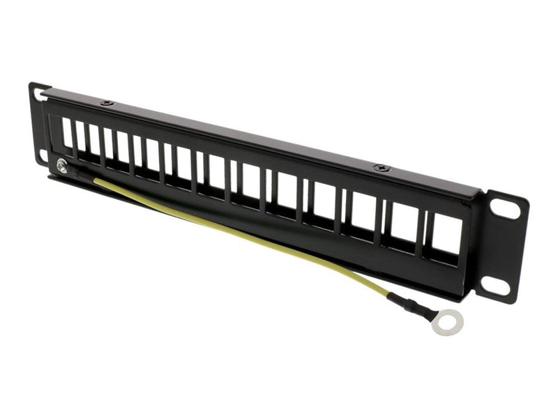 Deltaco 10" Keystone patch panel 12 ports 1U metal black