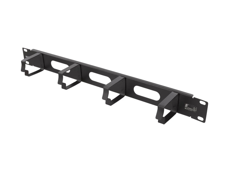 Deltaco 19" 1U Metal Cable Management with brush