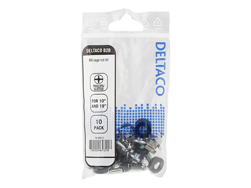 Deltaco 19-M611 - M6 Screw Set (10-pack)