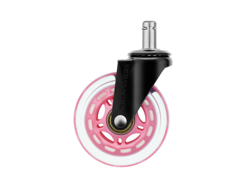 Deltaco 3" Universal Rubber Caster - Rosa