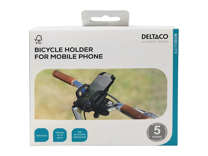 Deltaco ARM-B100 - bike holder for mobile phone - detachable holds up to 300g