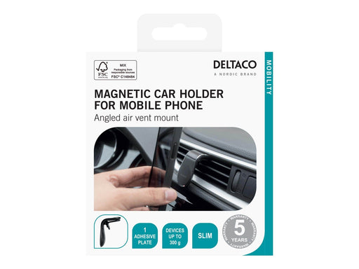 Deltaco ARM-C104 - car holder for mobile phone - magnetic angled slim