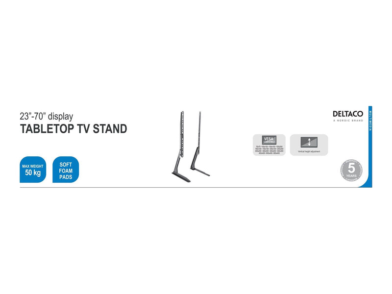 Deltaco Bordplads-tv-stativ 23-70" op t. 50 kg l - Max 50 kg - recommended for 70"