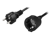 Deltaco DEL-112S - power extension cable - power CEE 7/7 to CEE 7/4 - 3 m