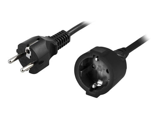 Deltaco DEL-112S - power extension cable - power CEE 7/7 to CEE 7/4 - 3 m
