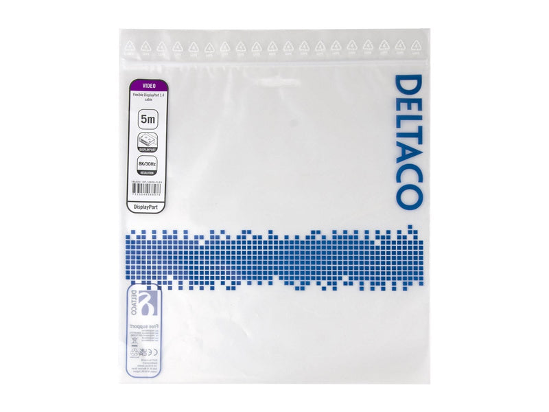 Deltaco - DisplayPort cable - DisplayPort to DisplayPort - 5 m