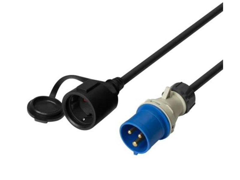 Deltaco Earthed Adapter Cable 1-Phase