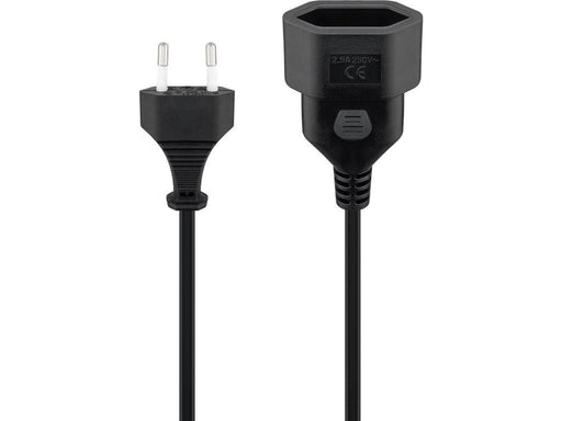 Deltaco Euro extension 3 m black