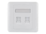 Deltaco Flush Mount For Keystone 2 ports