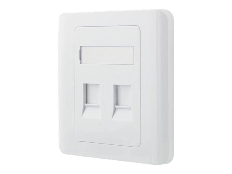 Deltaco Flush Mount For Keystone 2 ports
