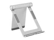 Deltaco Foldable phone/tablet stand in aluminum non-slip universal adjustable silver