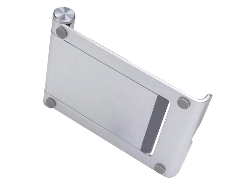 Deltaco Foldable phone/tablet stand in aluminum non-slip universal adjustable silver
