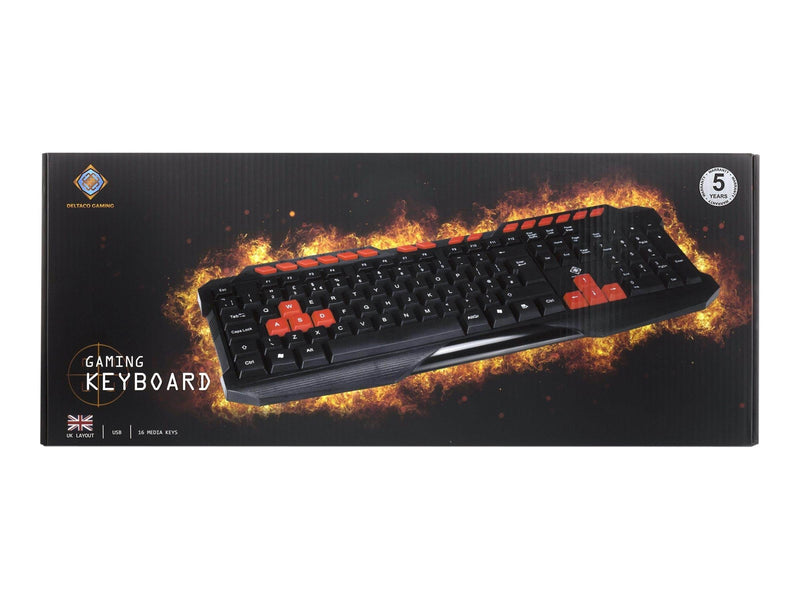 Deltaco GAMING - Gaming Tastatur - Englisch (UK) - Schwarz