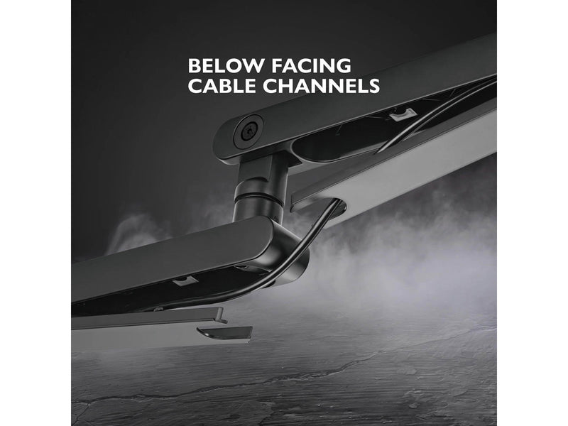 Deltaco GAMING Low-Profile Streaming Microphone arm with riser height extension adapter Black