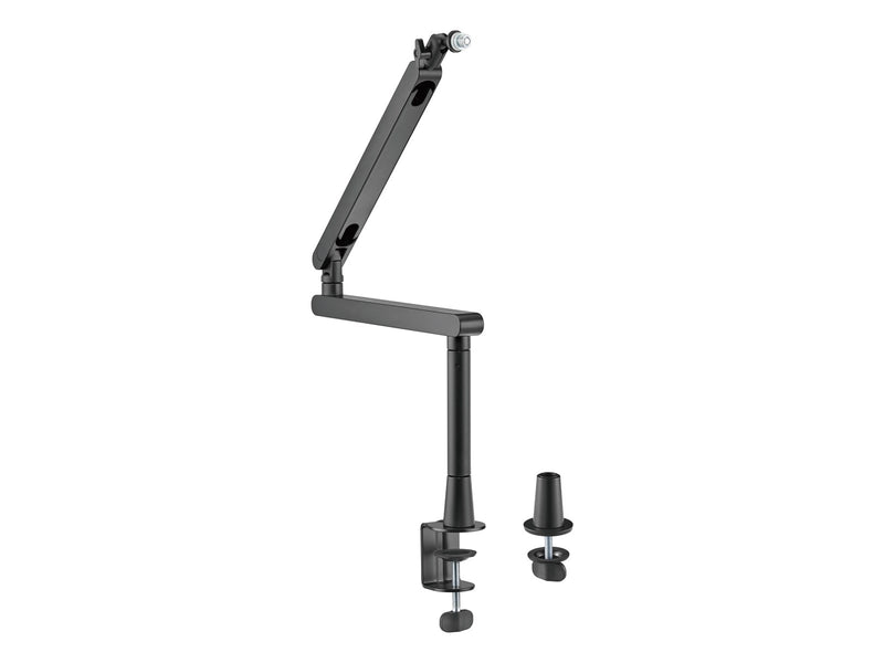 Deltaco GAMING Low-Profile Streaming Microphone arm with riser height extension adapter Black