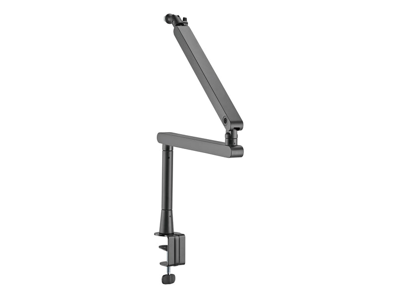 Deltaco GAMING Low-Profile Streaming Microphone arm with riser height extension adapter Black