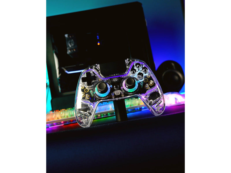 Deltaco GAMING PS4 Transparent Controller - Wireless Controller - Sony PlayStation 4