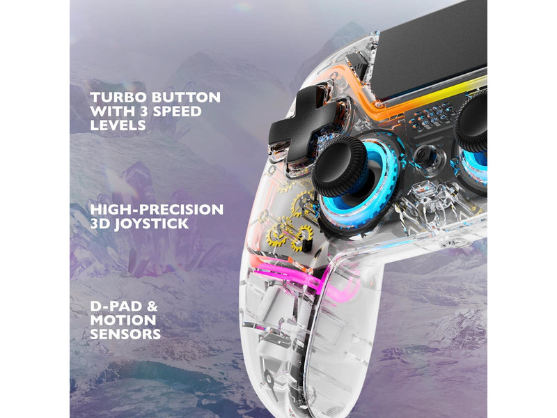Deltaco GAMING PS4 Transparent Controller - Wireless Controller - Sony PlayStation 4