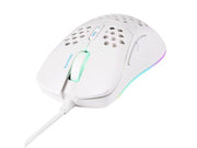 Deltaco GAMING WM75 Ultralight Wired - Gaming Maus (Weiß mit RGB Licht)