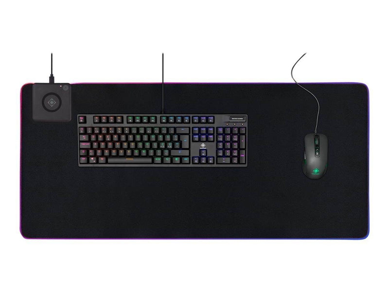 Deltaco GAMING XL RGB Mousepad with integrated QI Wireless Charging