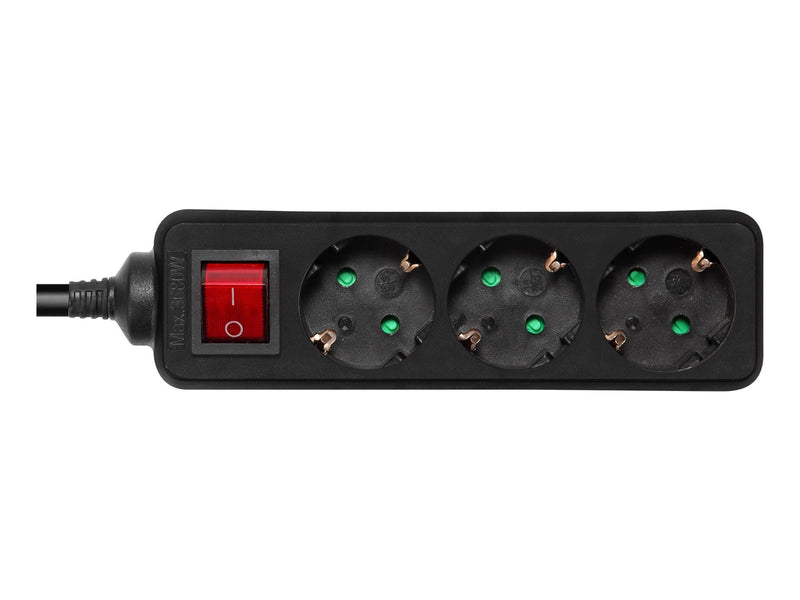 Deltaco GT-0361 Power Strip - 3 m