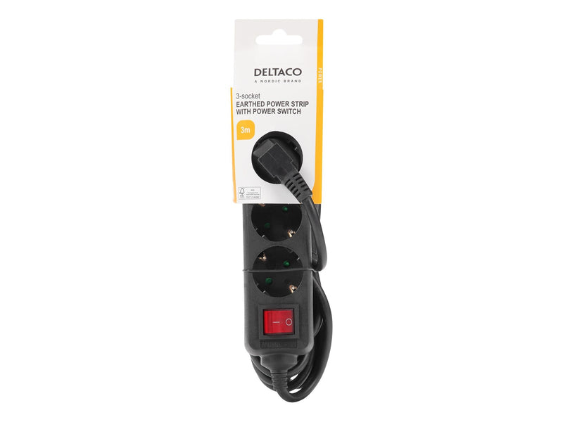 Deltaco GT-0361 Power Strip - 3 m