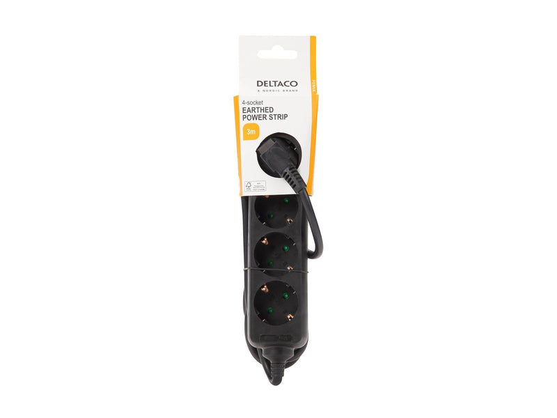 Deltaco GT-0421 Power Strip - 3 m