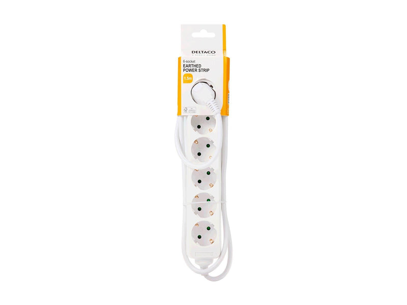 Deltaco GT-0600 Power Strip -  1.5 m