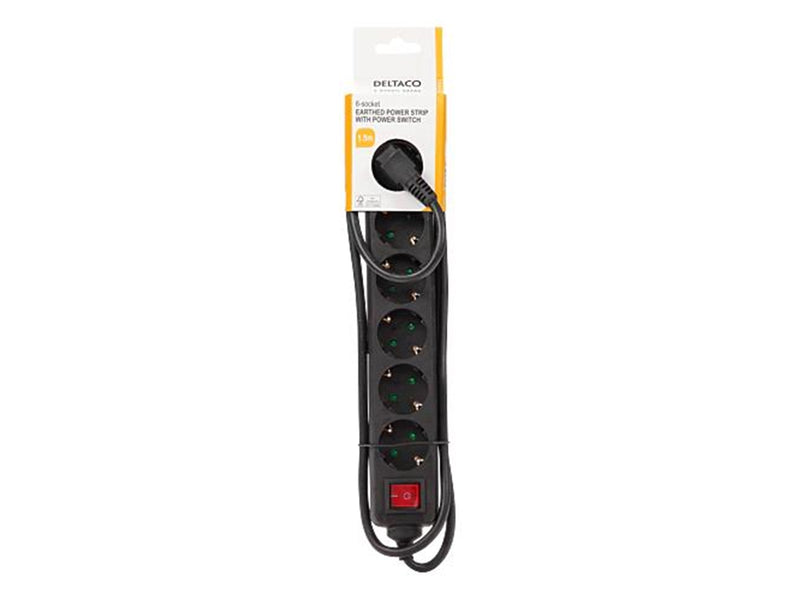 Deltaco GT-0660 Power Strip - 1.5 m