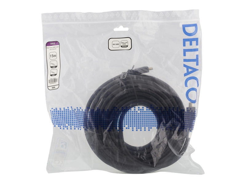 Deltaco HDMI - Skærmkabel - 15m - Sort