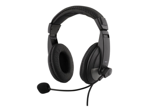 Deltaco HL-50 - Headset - full size - wired - 3.5 mm jack - black