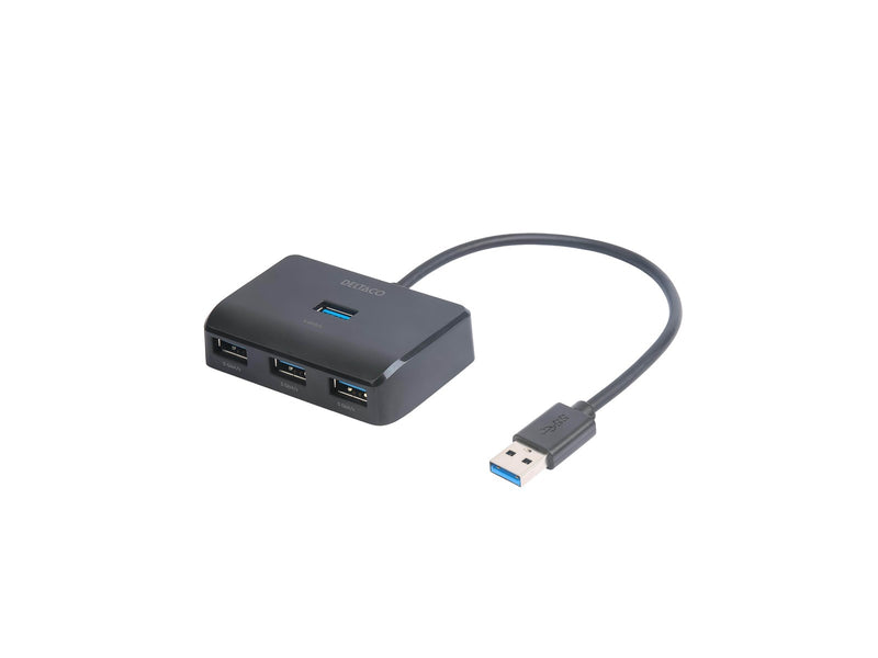 Deltaco HUB203 USB-Hubs - USB 3.0 - 4 - Schwarz