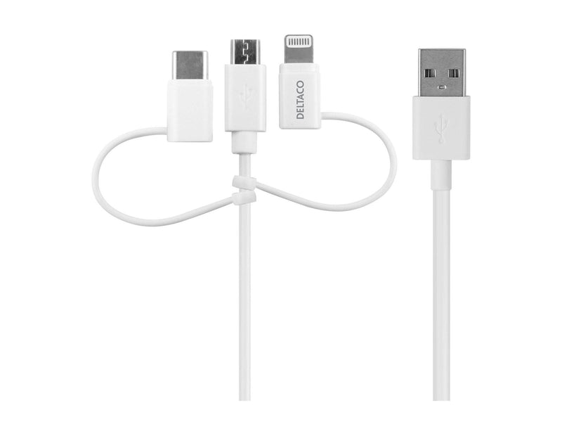 Deltaco Lightning cable - Lightning / USB 2.0 - 1 m