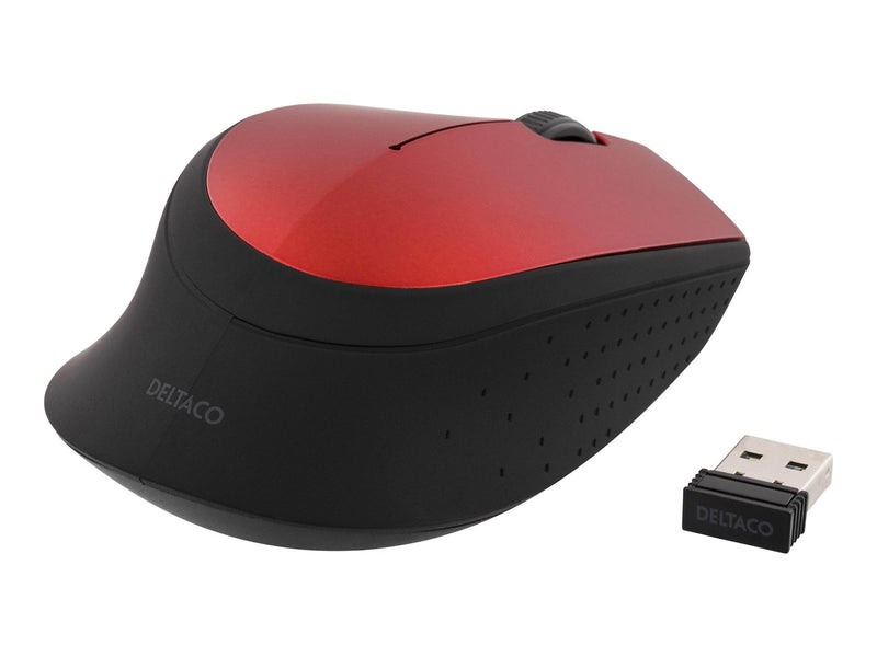 Deltaco MS-462 - Mouse optical 3 buttons wireless USB - Maus (Rot)