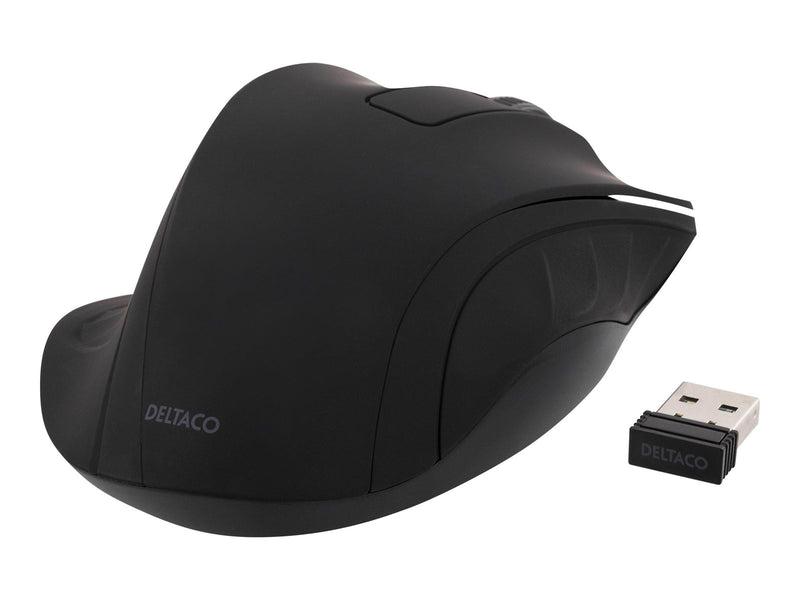 Deltaco MS-710 - Mouse optical 3 buttons wireless USB Black - Maus (Schwarz)