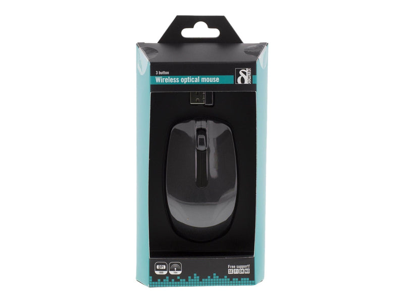 Deltaco MS-798 - Mouse optical 3 buttons wireless - Maus (Schwarz)