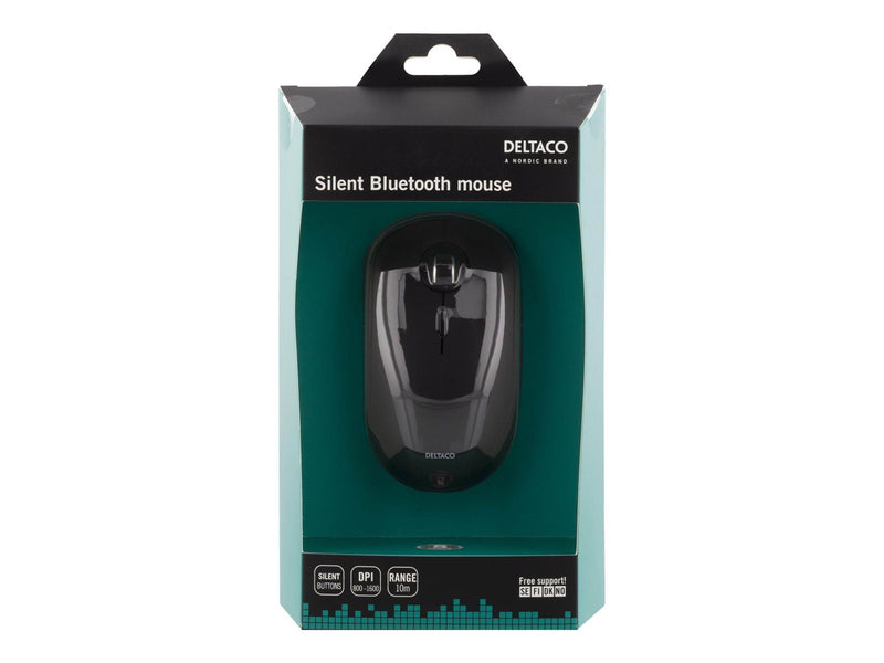 Deltaco MS-900 Silent - Mouse 4 buttons wireless Bluetooth 5.0 black - Maus (Schwarz)