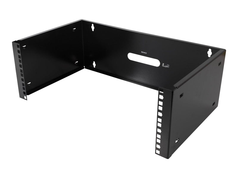 Deltaco Mounting bracket wall mountable RAL 9004 4U 19"