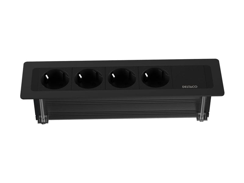 Deltaco OFFICE - Power Strip - recessed GST18 cable in GST18 end cap out
