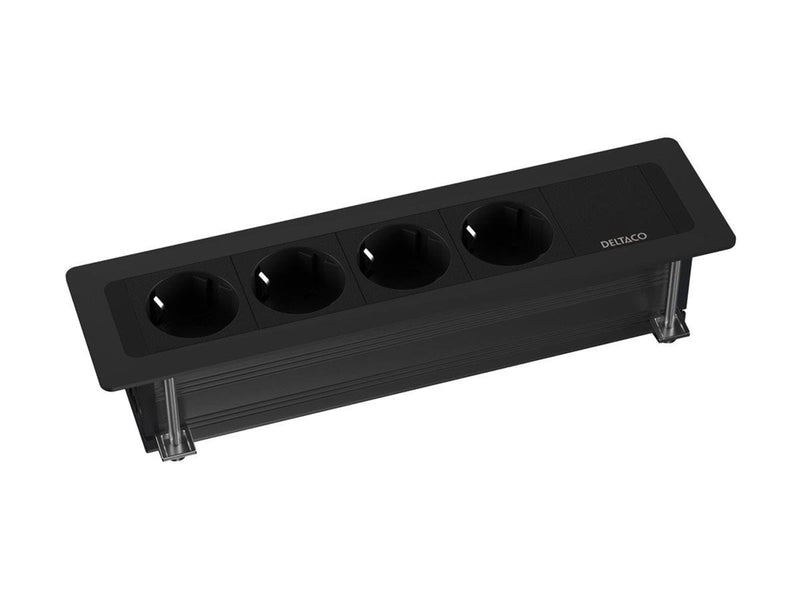 Deltaco OFFICE - Power Strip - recessed GST18 cable in GST18 end cap out