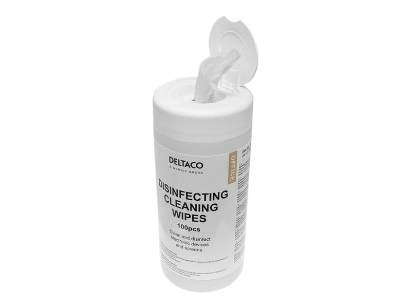 Deltaco OFFICE antibacterial cleaning wipes