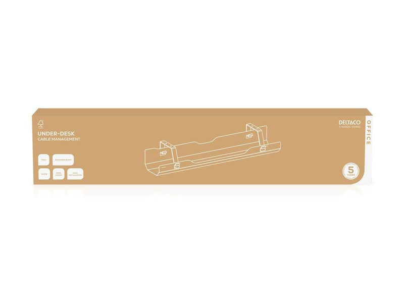 Deltaco Office Cable Management Tray - White