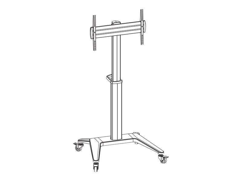 Deltaco Office Display Cart White - Max 70 kg - recommended for 70"