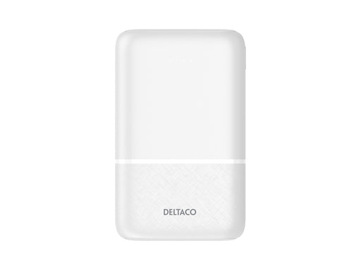 Deltaco PB-C1005 Powerbank | 2x USB-A | 1x USB-C | White - 10000 mAh