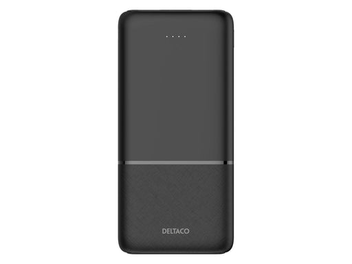 Deltaco PB-C1007 Powerbank | 2x USB-A + 1x USB-C | PD | Black - 10000 mAh