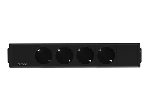 Deltaco Power Strip Under-Desk - 4 Outlets