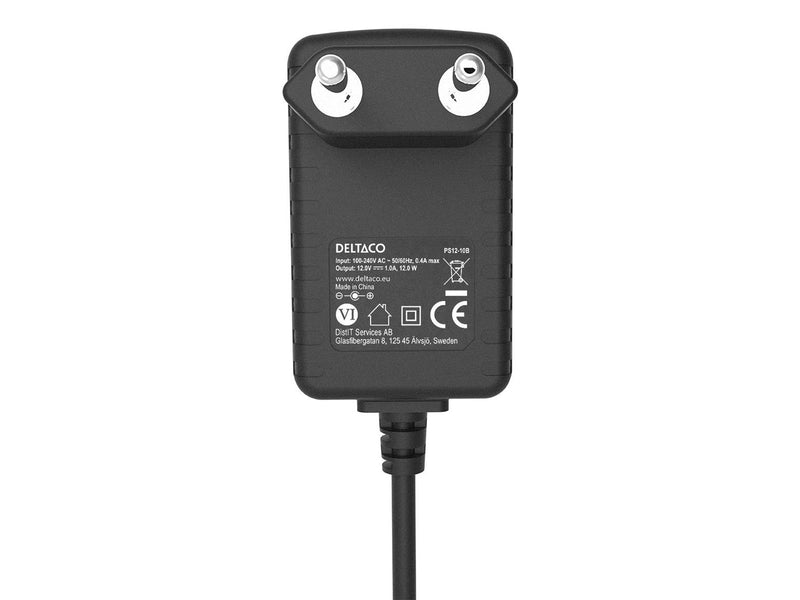 Deltaco Power Supply 12V DC/1A