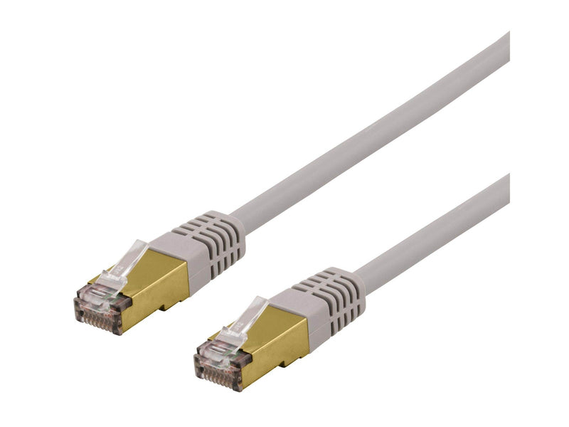 Deltaco SFTP-603AH - patch cable - 30 cm - grey - Grau - 0.3m